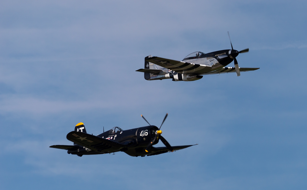 Military - Fighter - Formation - P-51 & F4U - 2015 05 - Anderson Sc Airshow - 103