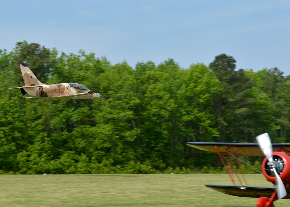 Military - Trainer - L-39 Albatros - 2015 05 - Military Aviation Museum - 01 w 1989 Waco YMF-5 - 1